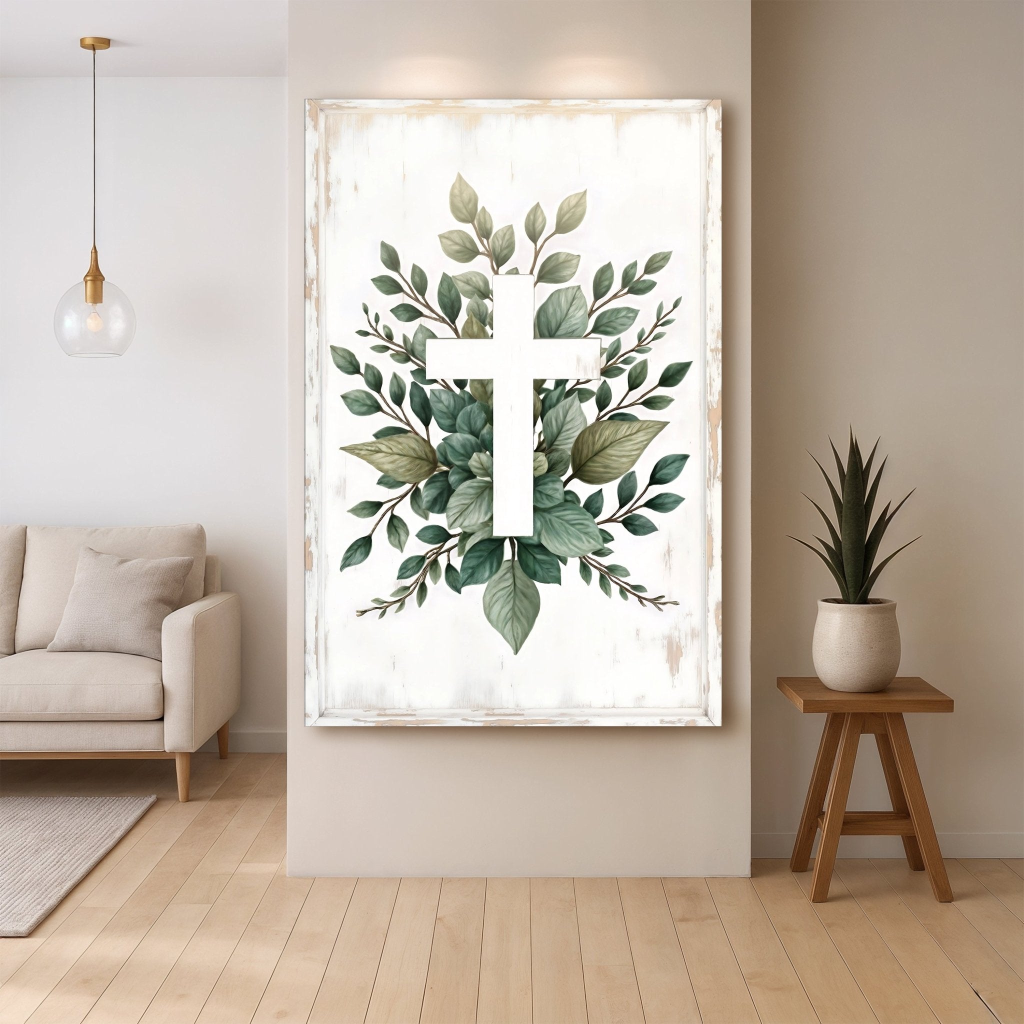 Minimalist Cross Faith Wall Art II - Two & Gathered