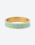 Mint Enamel Child of God Ring - Two & Gathered