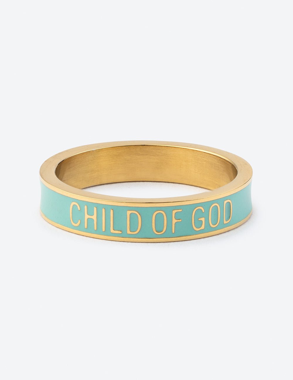 Mint Enamel Child of God Ring - Two & Gathered