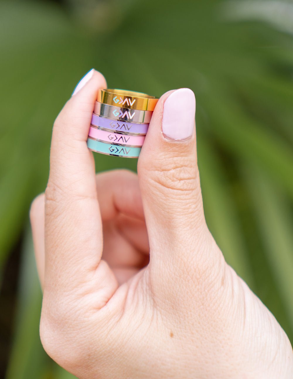 Mint Enamel Highs and Lows Ring - Two & Gathered