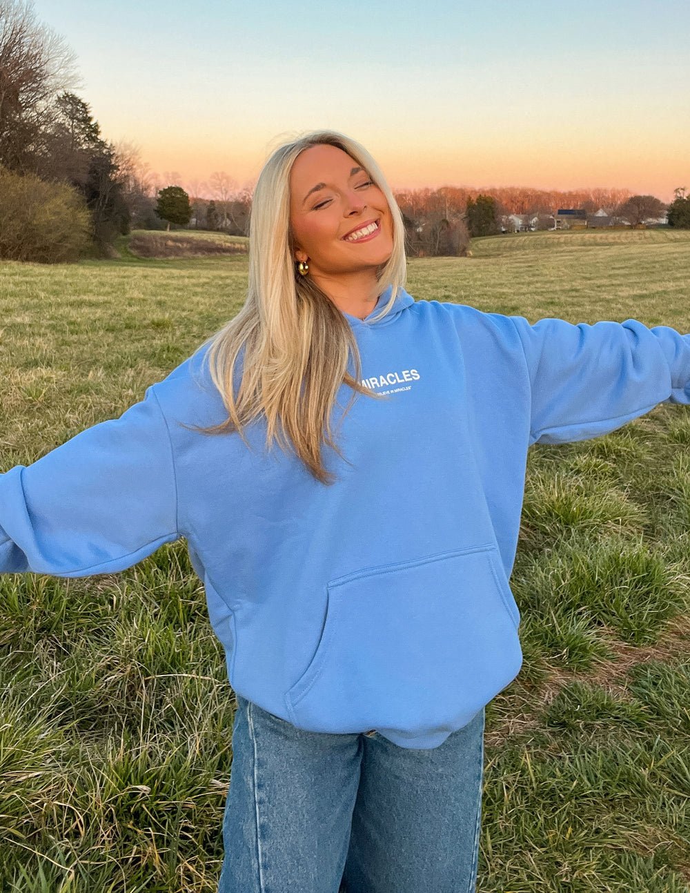 Miracles Blue Unisex Hoodie - Two & Gathered