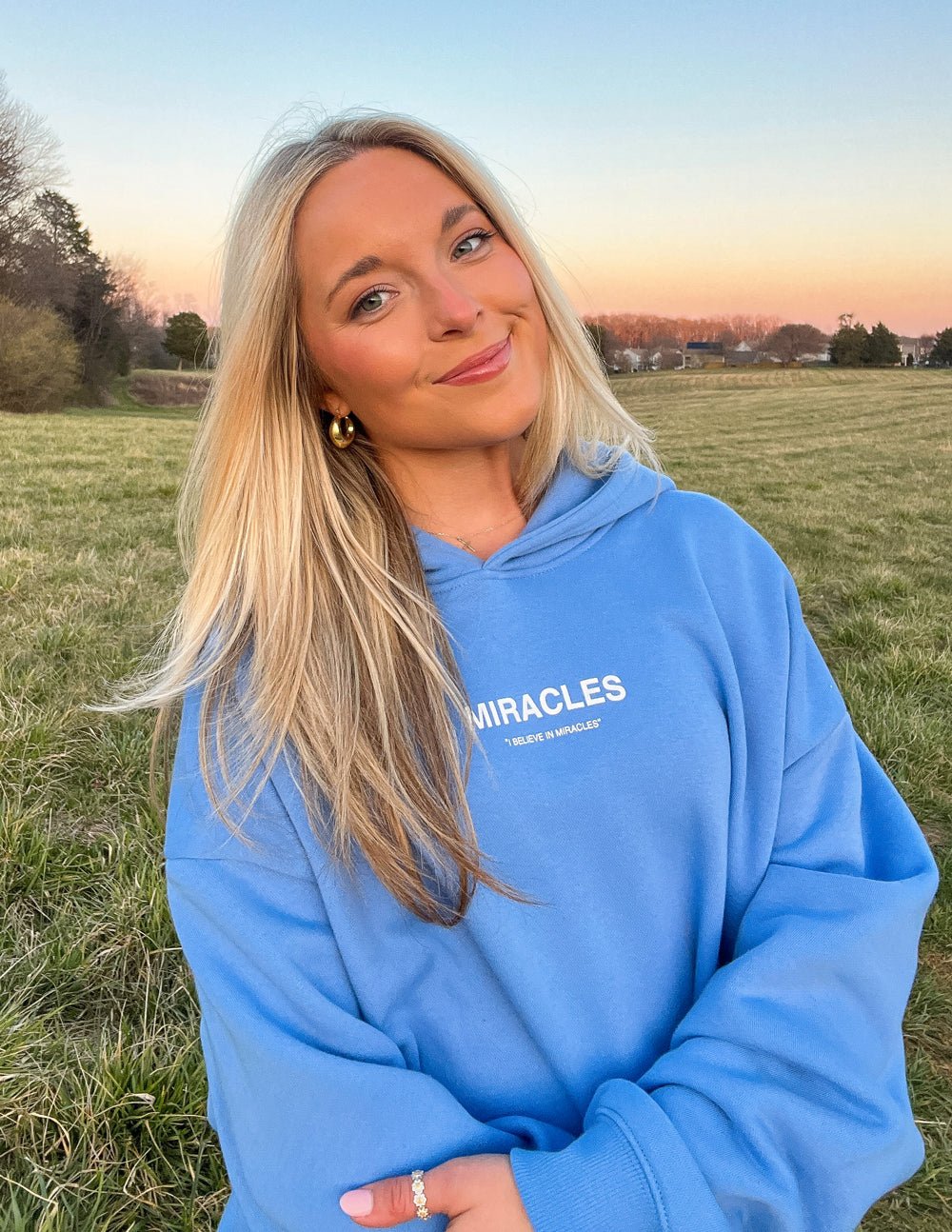 Miracles Blue Unisex Hoodie - Two & Gathered
