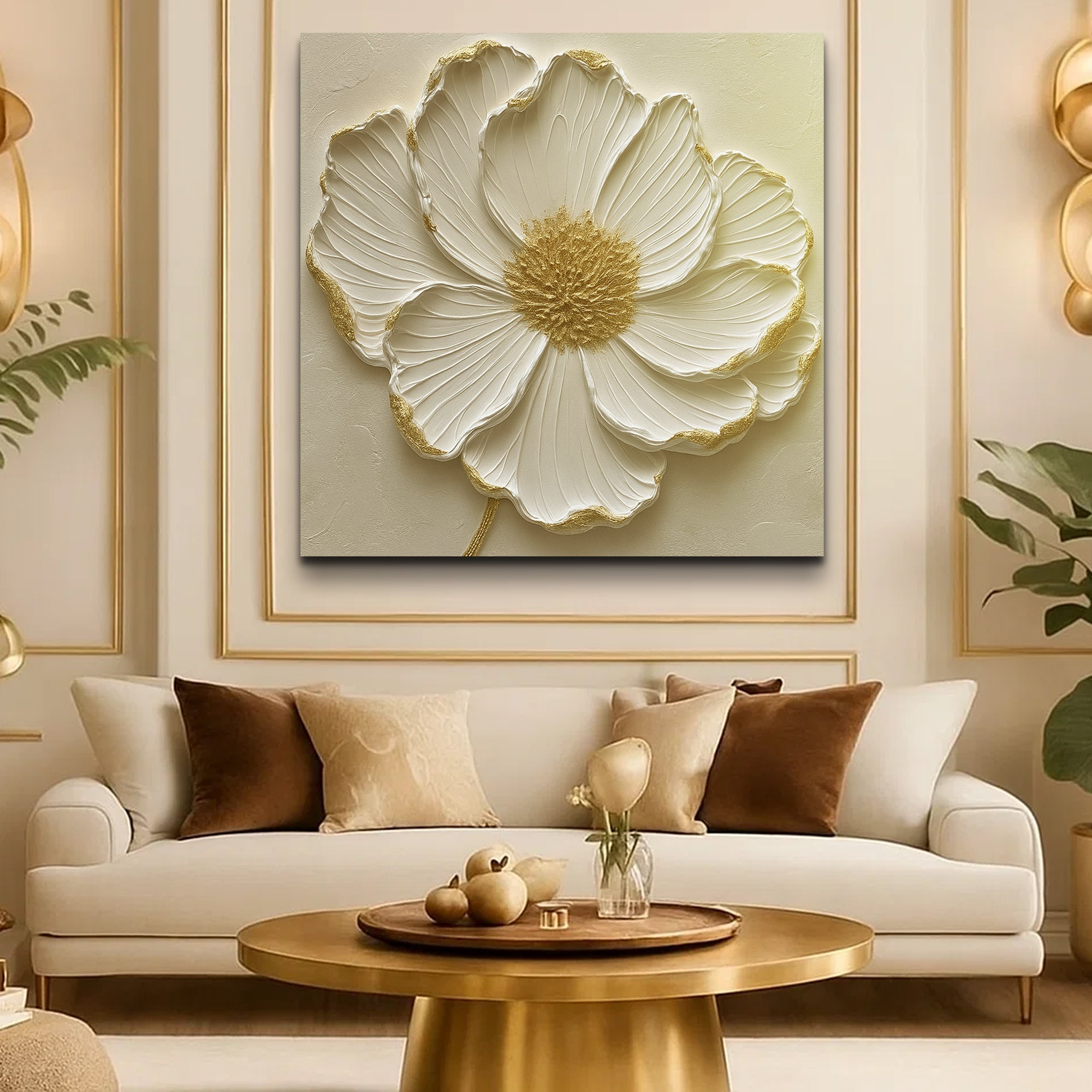 Modern Abstract Flower Wall Art - Two & Gathered