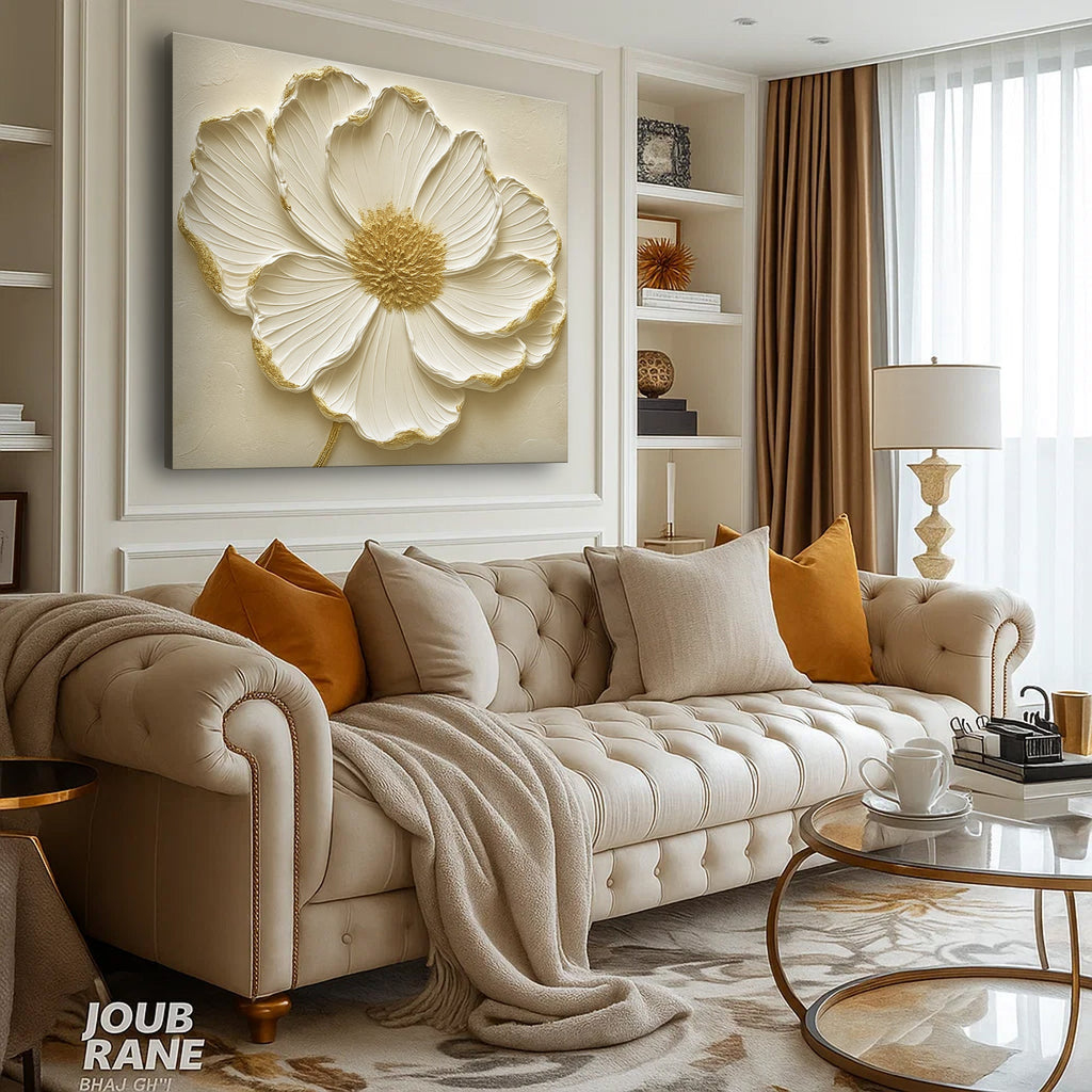 Modern Abstract Flower Wall Art - Two & Gathered