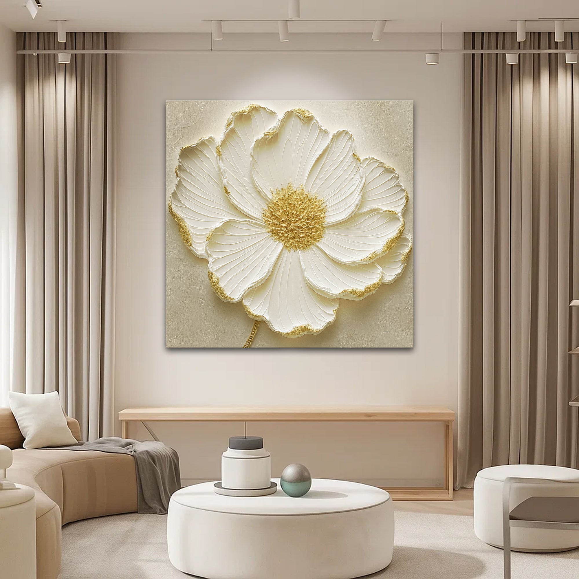 Modern Abstract Flower Wall Art - Two & Gathered