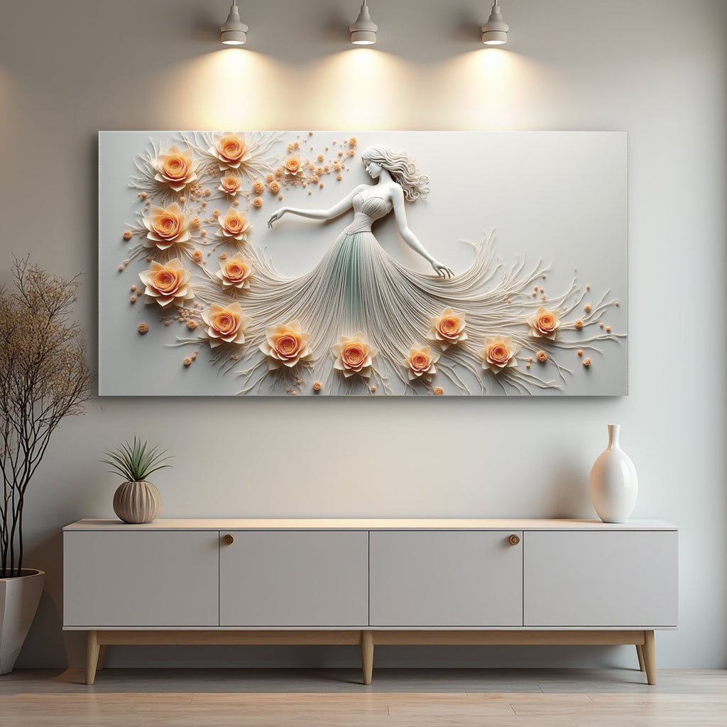 Modern Minimalist Woman Dance Wall Art - Two & Gathered