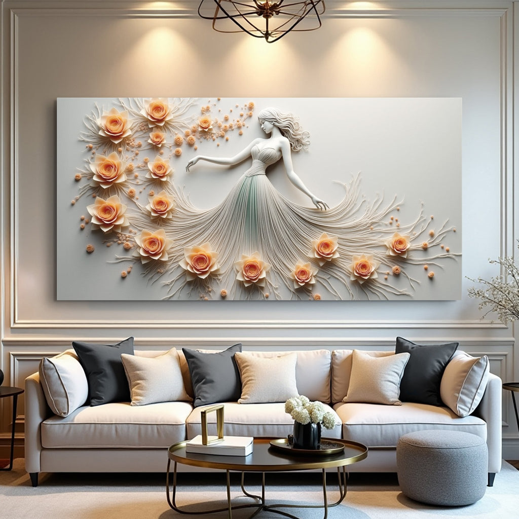 Modern Minimalist Woman Dance Wall Art - Two & Gathered