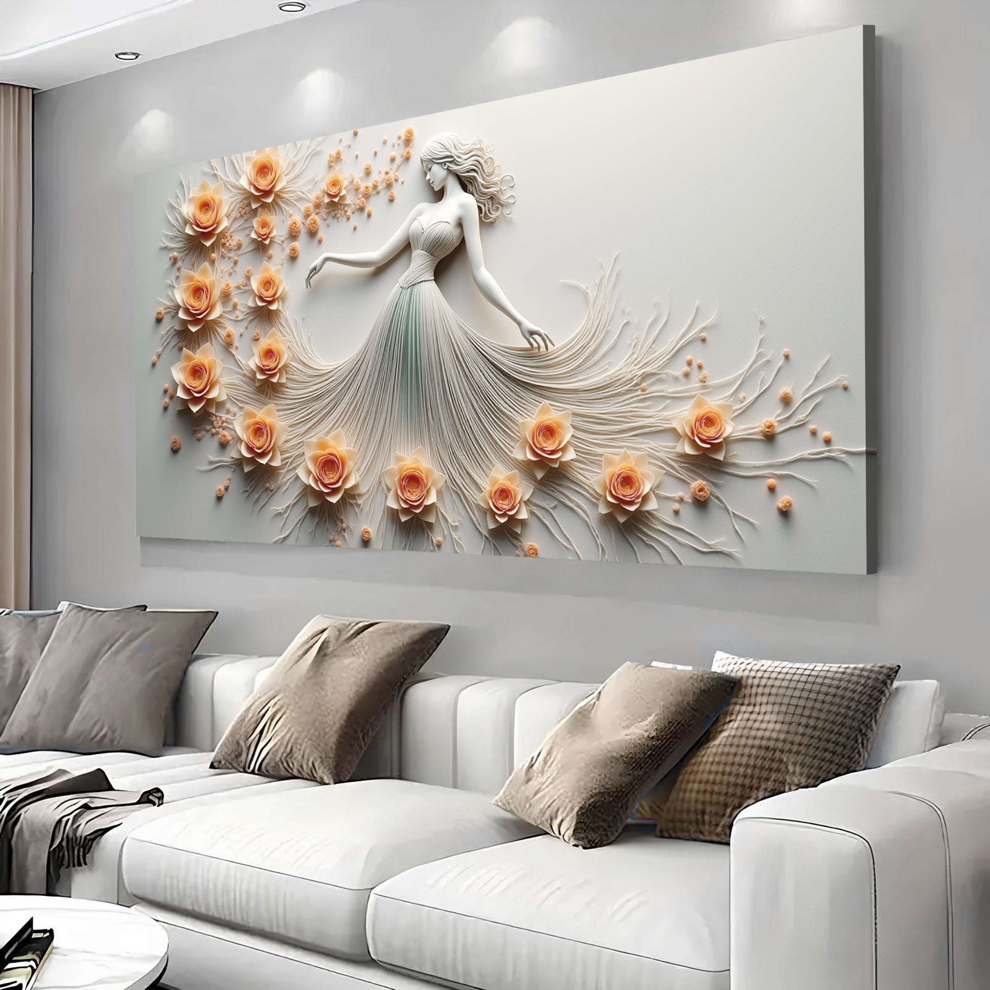 Modern Minimalist Woman Dance Wall Art - Two & Gathered