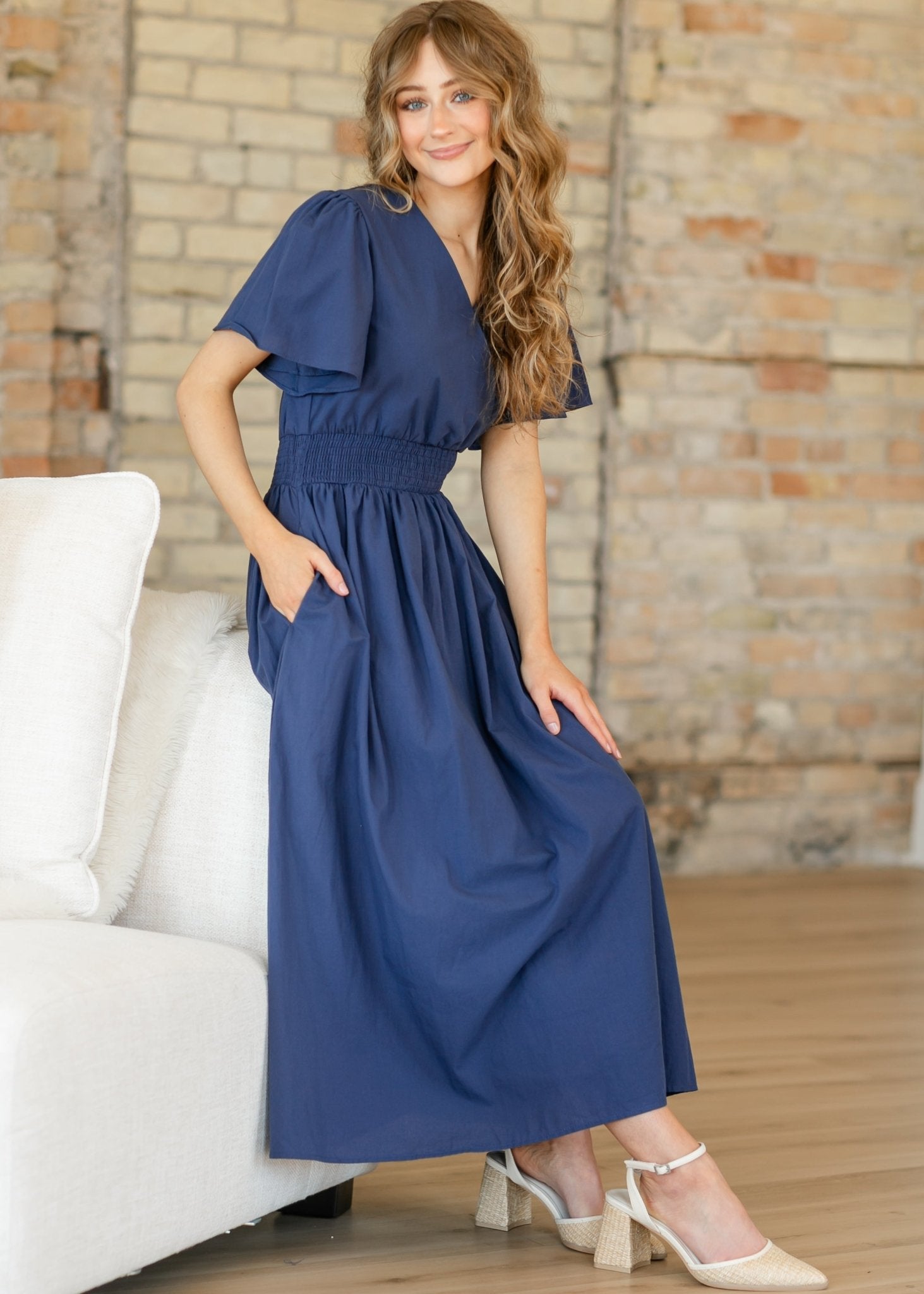 Montie Flutter Sleeve Maxi Dress - Two & Gathered