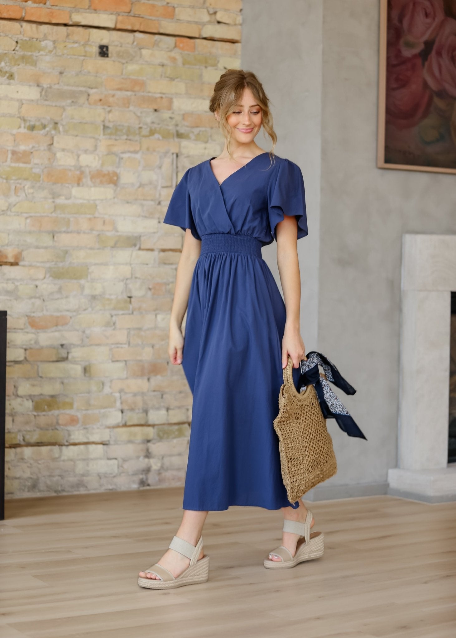 Montie Flutter Sleeve Maxi Dress - Two & Gathered