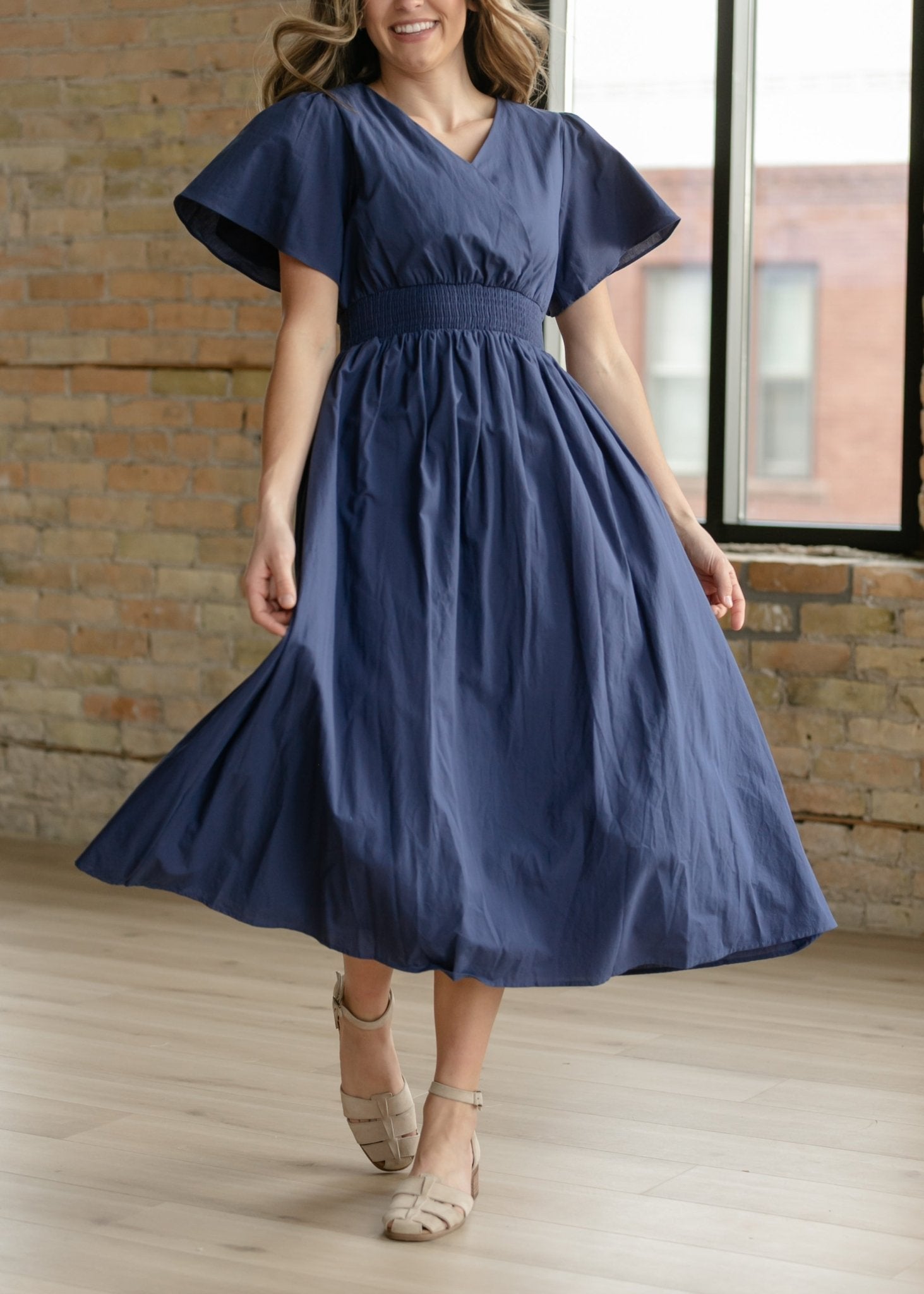 Montie Flutter Sleeve Maxi Dress - Two & Gathered