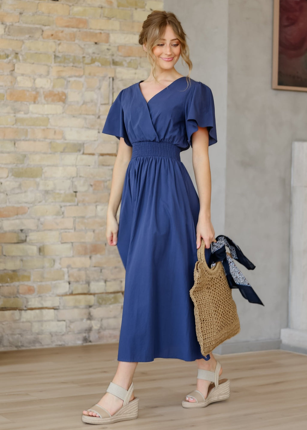 Montie Flutter Sleeve Maxi Dress - Two & Gathered