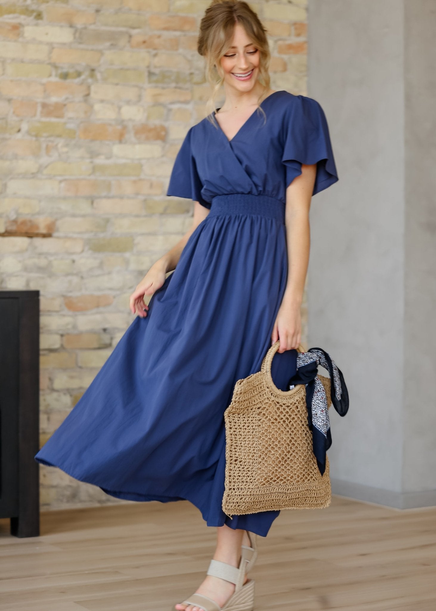 Montie Flutter Sleeve Maxi Dress - Two & Gathered