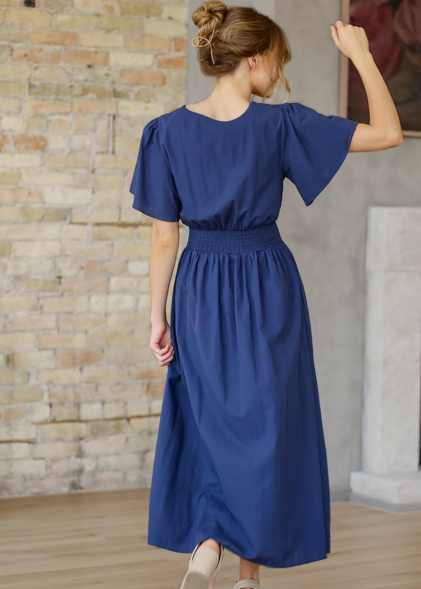 Montie Flutter Sleeve Maxi Dress - Two & Gathered