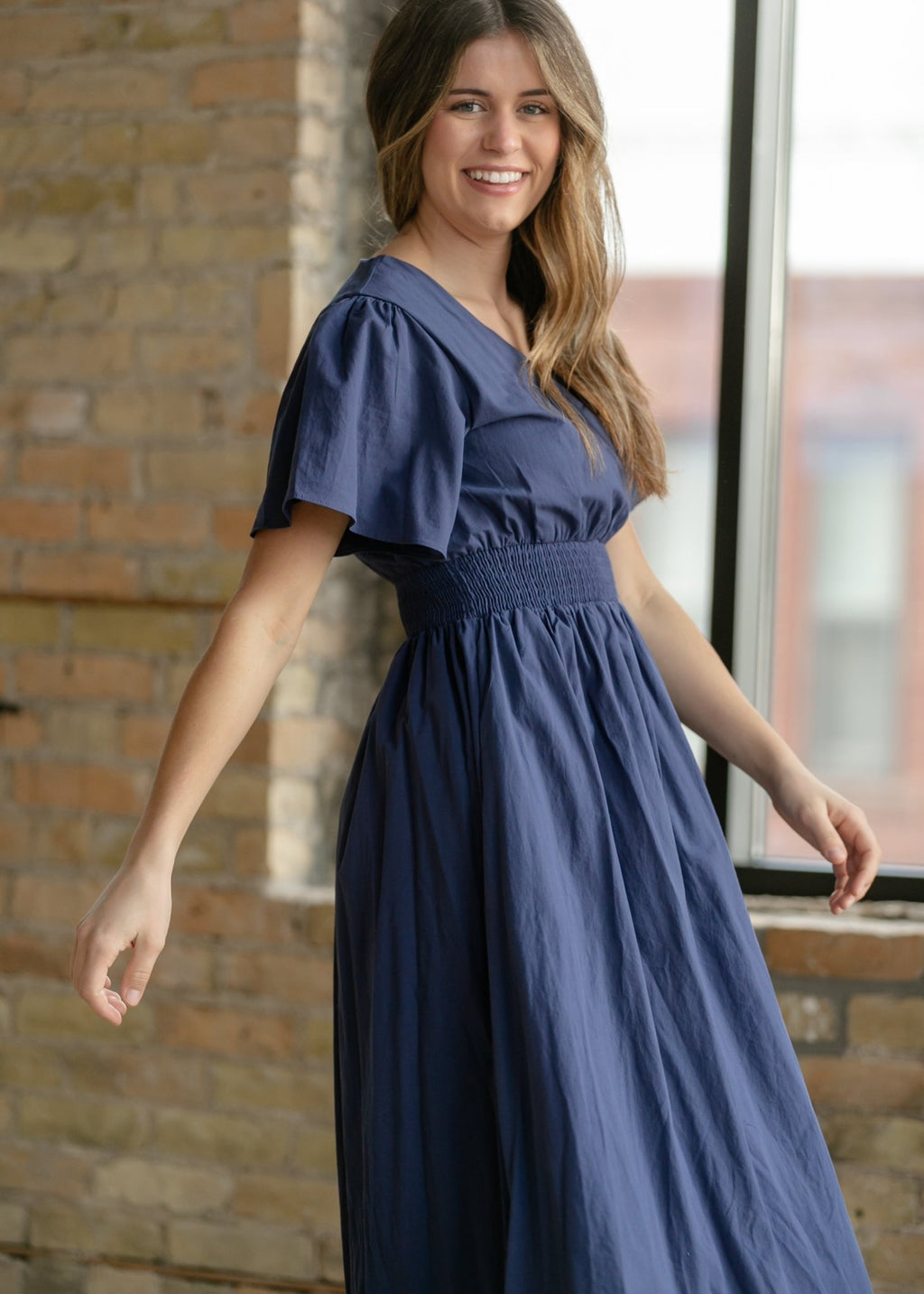 Montie Flutter Sleeve Maxi Dress - Two & Gathered