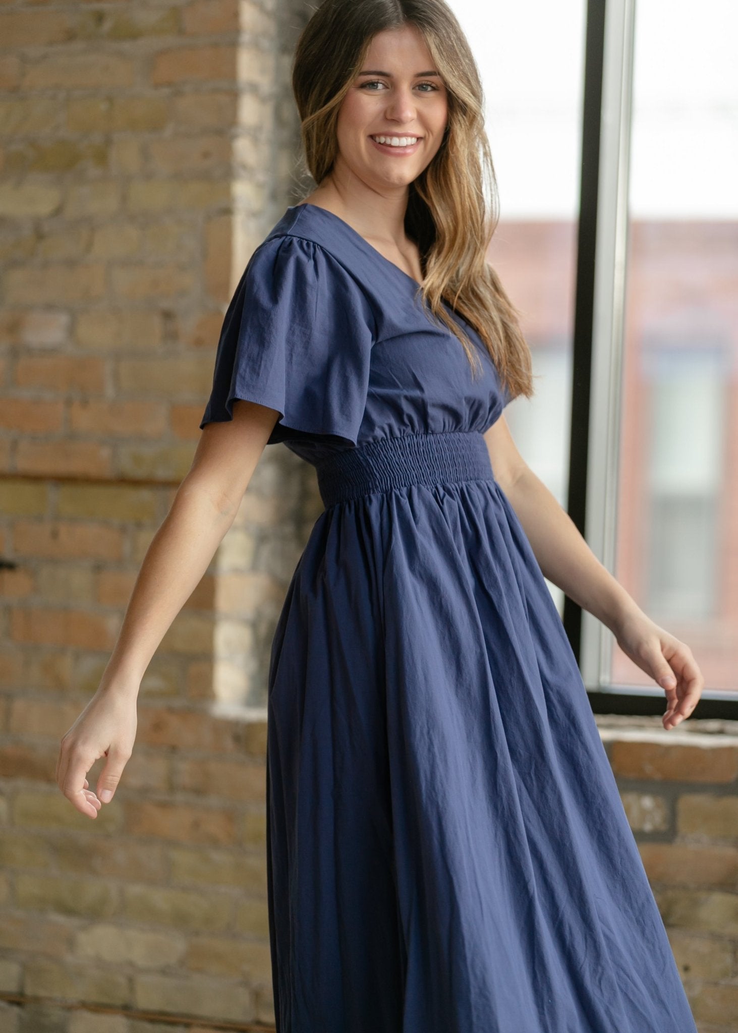 Montie Flutter Sleeve Maxi Dress - Two & Gathered