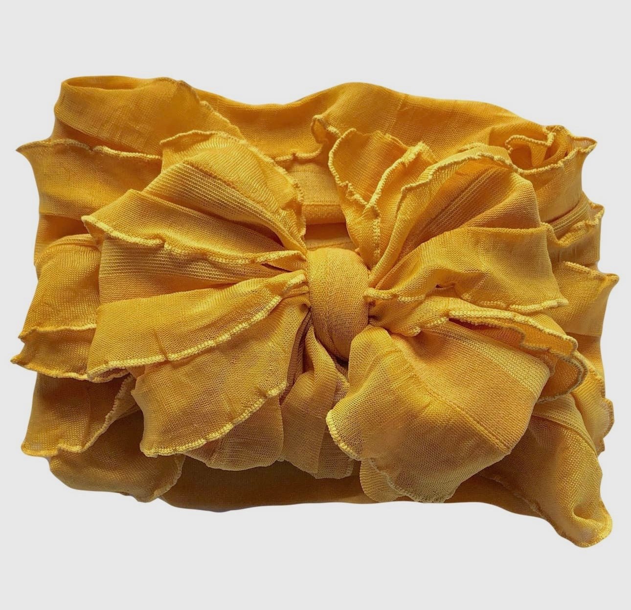 Mustard Ruffled Headband - Two & Gathered