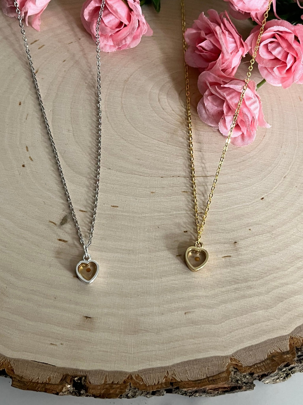 Mustard Seed Heart Necklace in Gold and Silver – Christian Faith Jewelry for Women - Two & Gathered