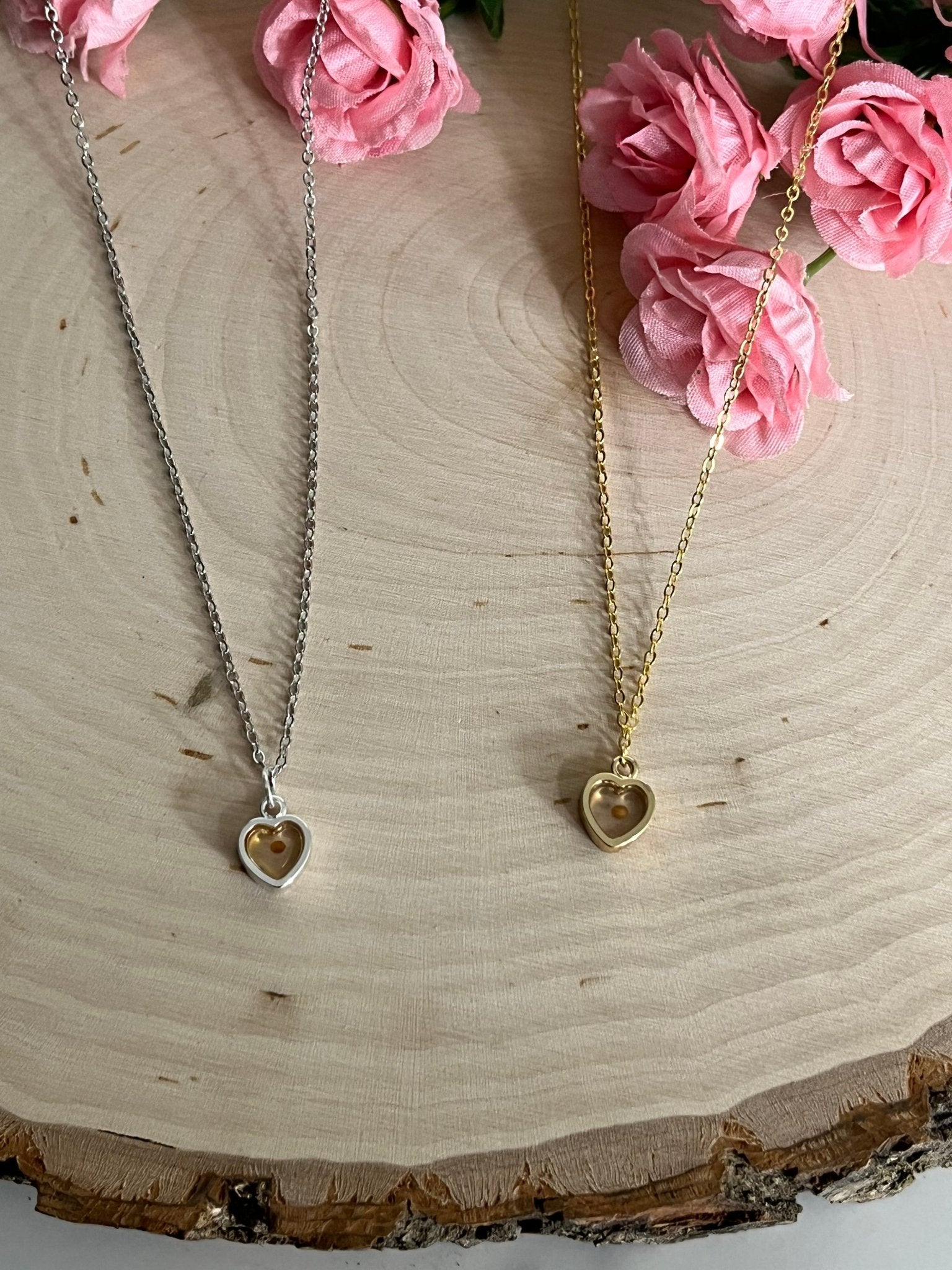 Mustard Seed Heart Necklace in Gold and Silver – Christian Faith Jewelry for Women - Two & Gathered