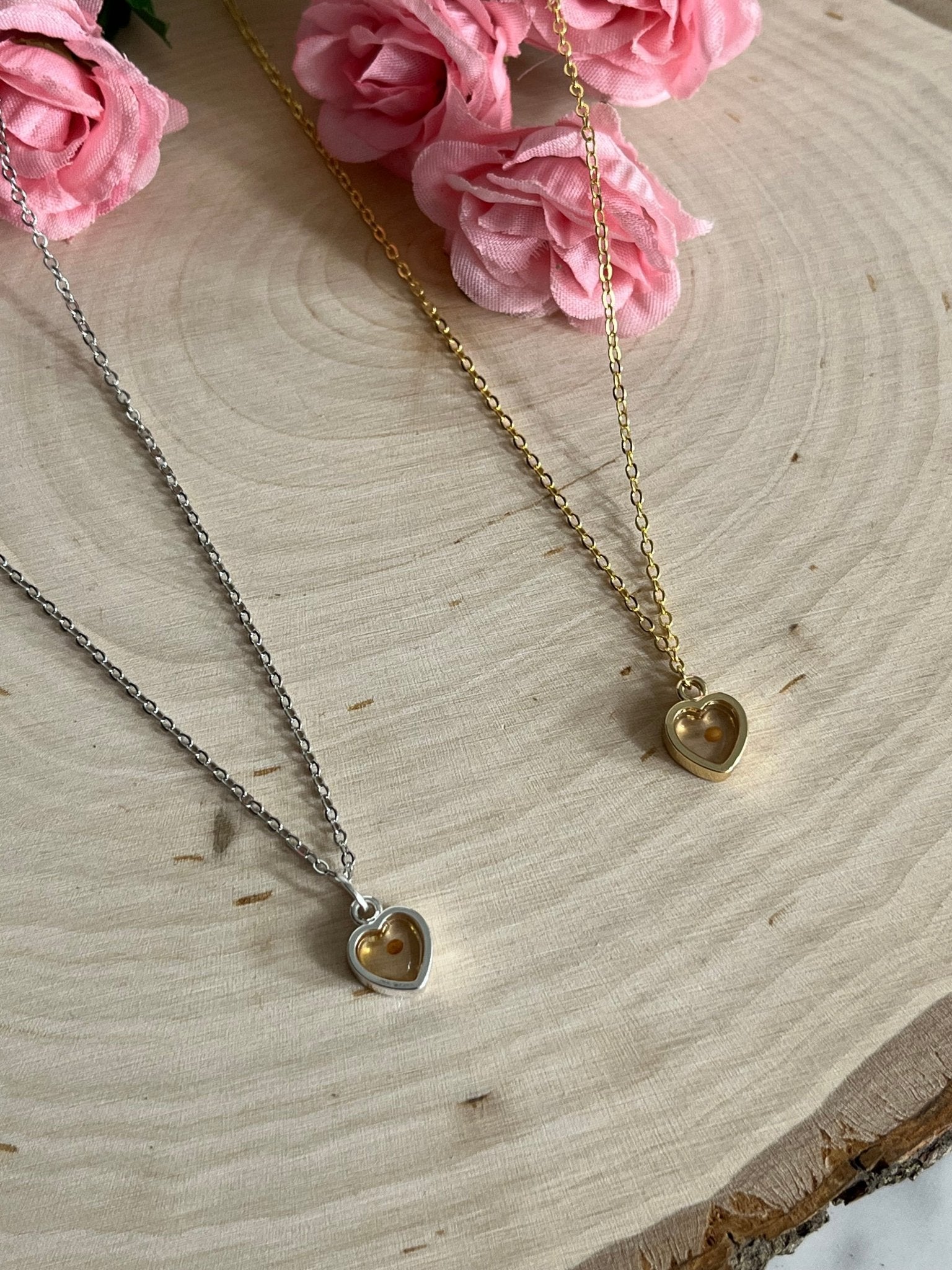 Mustard Seed Heart Necklace in Gold and Silver – Christian Faith Jewelry for Women - Two & Gathered