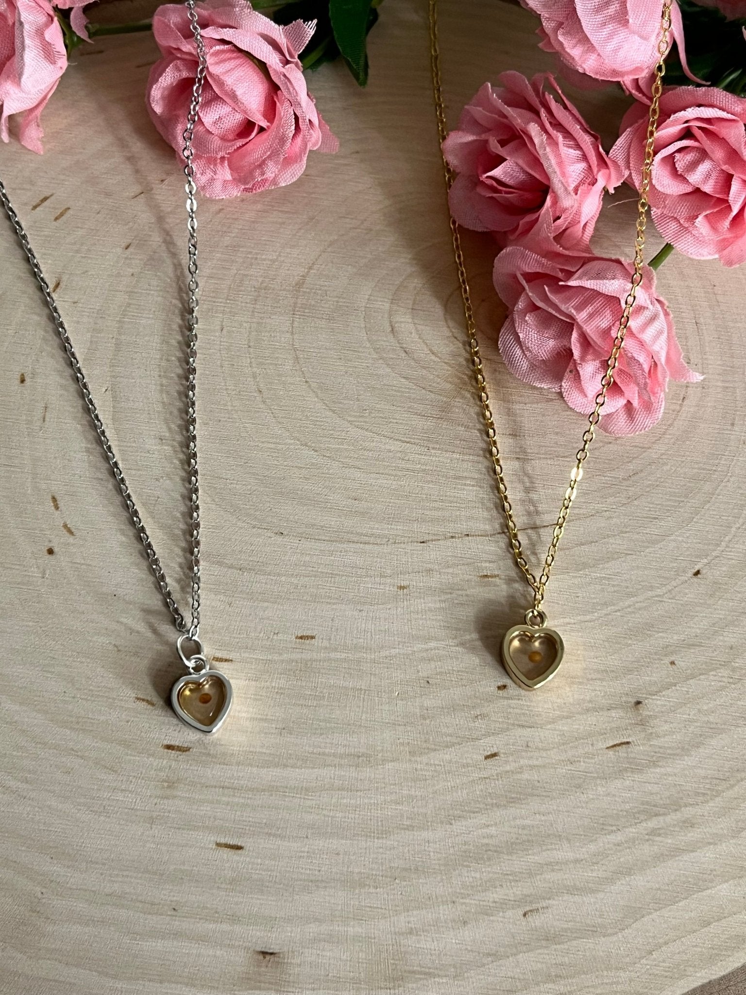 Mustard Seed Heart Necklace in Gold and Silver – Christian Faith Jewelry for Women - Two & Gathered