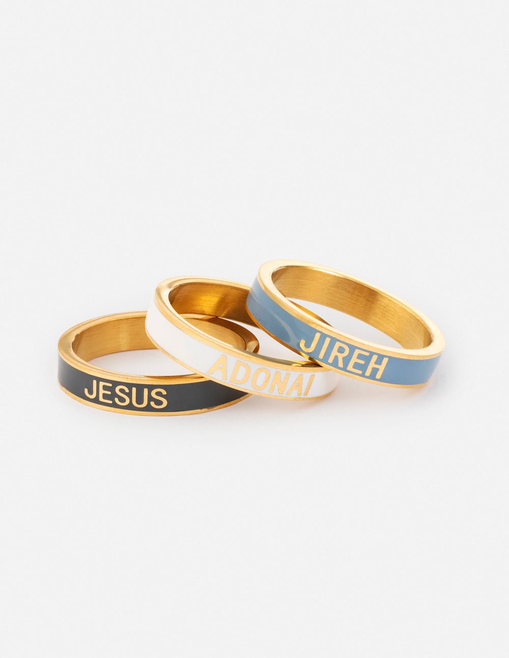 Names of God Enamel Ring Set - Two & Gathered