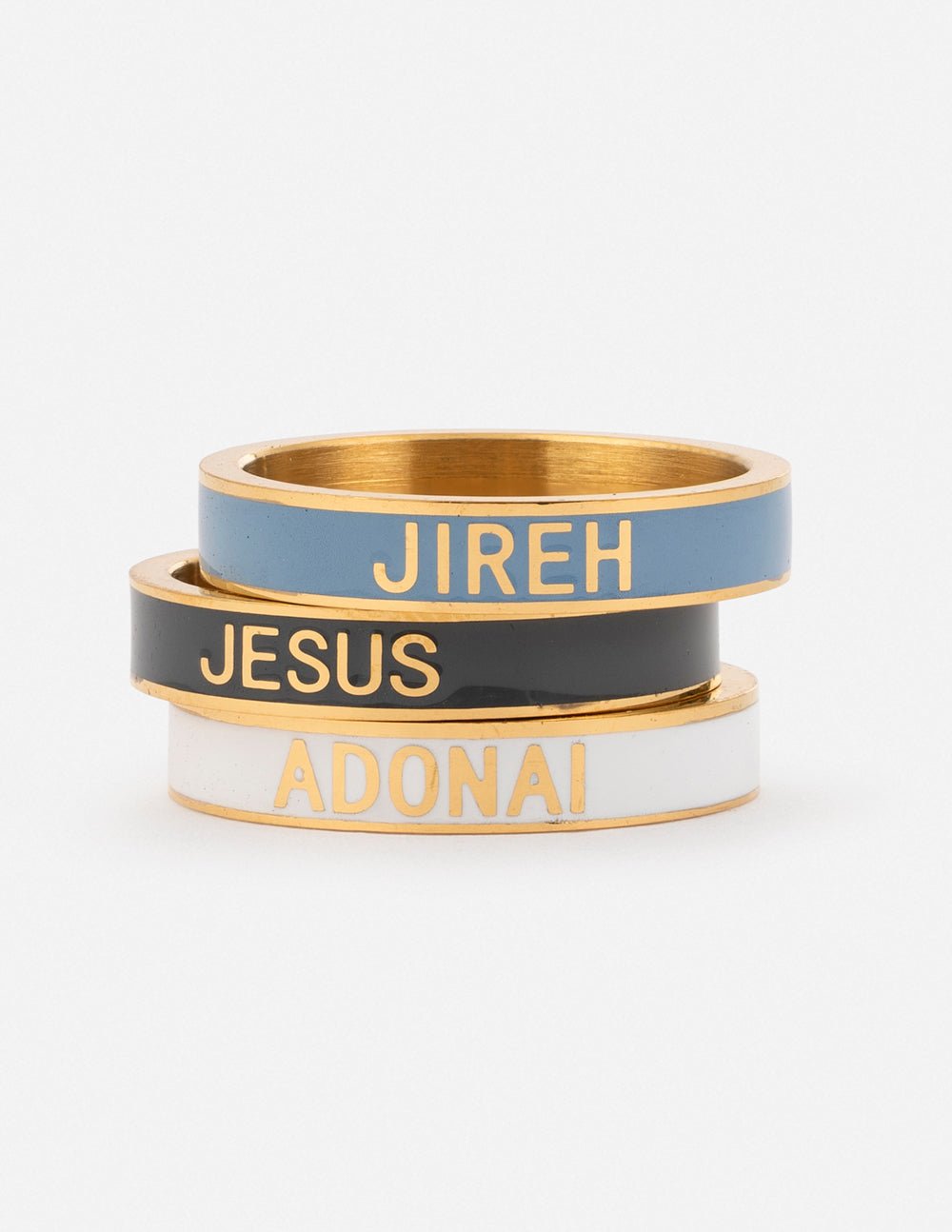 Names of God Enamel Ring Set - Two & Gathered
