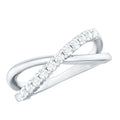 Natural Diamond Crossover Promise Ring - Two & Gathered