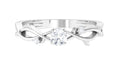 Natural Diamond Promise Ring with Crossover Shank - Two & Gathered
