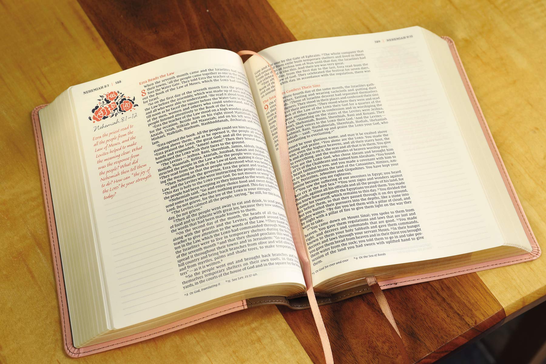 NIV, Journal the Word Bible for Women, Leathersoft, Brown/Pi - Two & Gathered