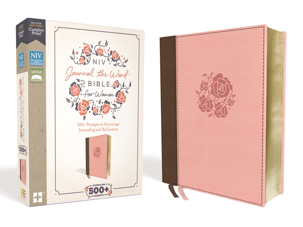 NIV, Journal the Word Bible for Women, Leathersoft, Brown/Pi - Two & Gathered
