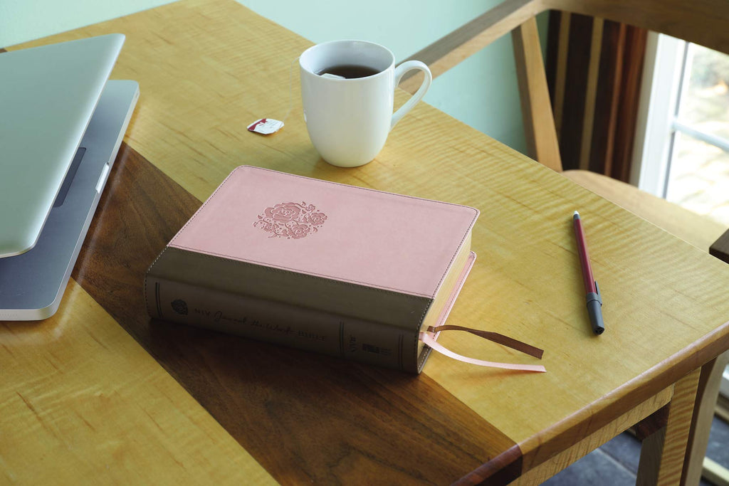 NIV, Journal the Word Bible for Women, Leathersoft, Brown/Pi - Two & Gathered
