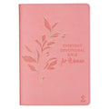 NLT Holy Bible Everyday Devotional Bible for Women New Living Translation, Vegan Leather, Pink Debossed - Leather - Two & Gathered