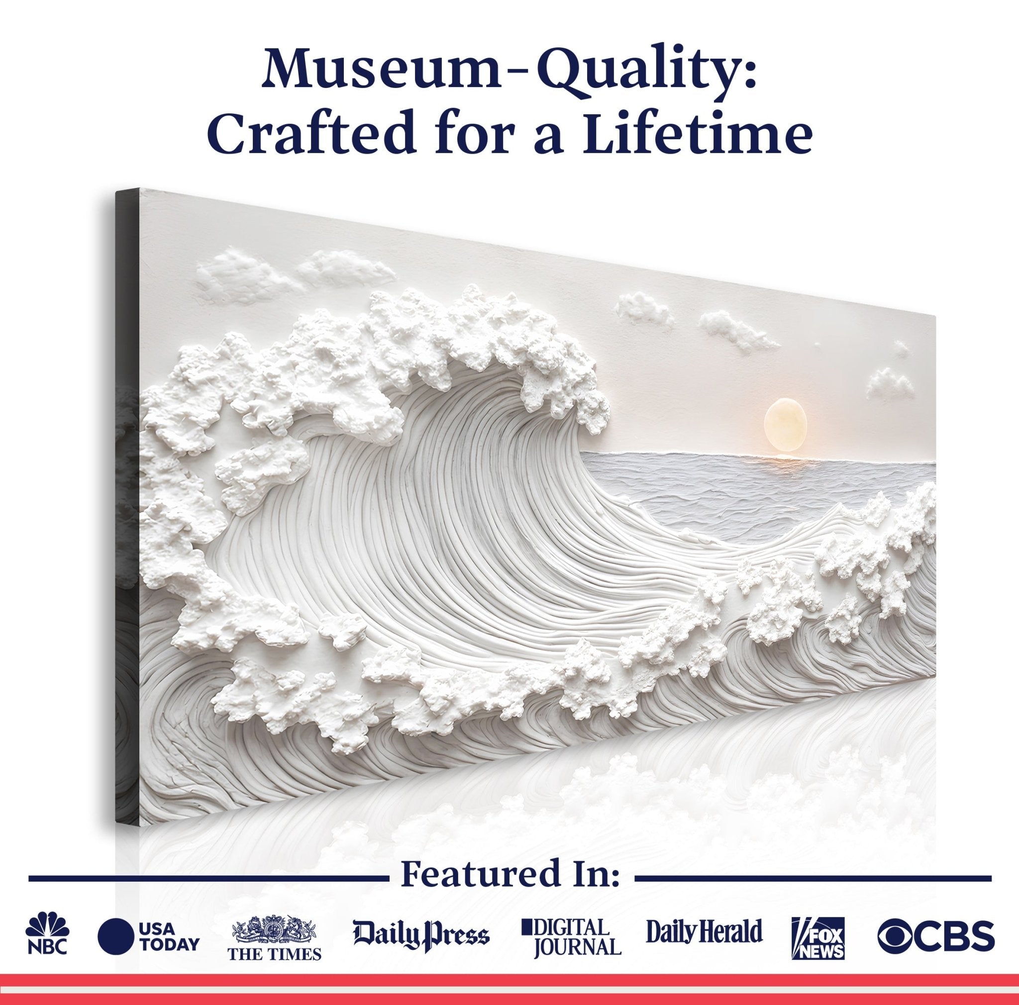 Ocean Waves Abstract Wall Art - Two & Gathered