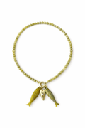 Olive Twin Fish Necklace - Two & Gathered