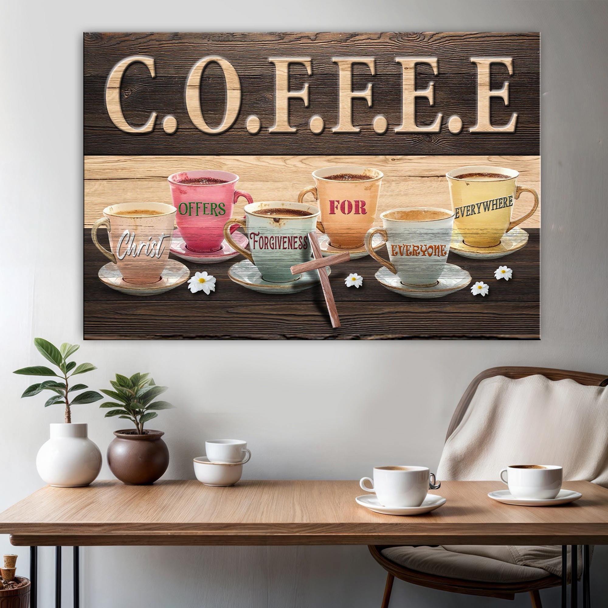 Our COFFEE Faith Sign II - Two & Gathered