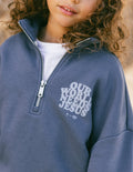 Our World Needs Jesus Kids Half - Zip - Two & Gathered