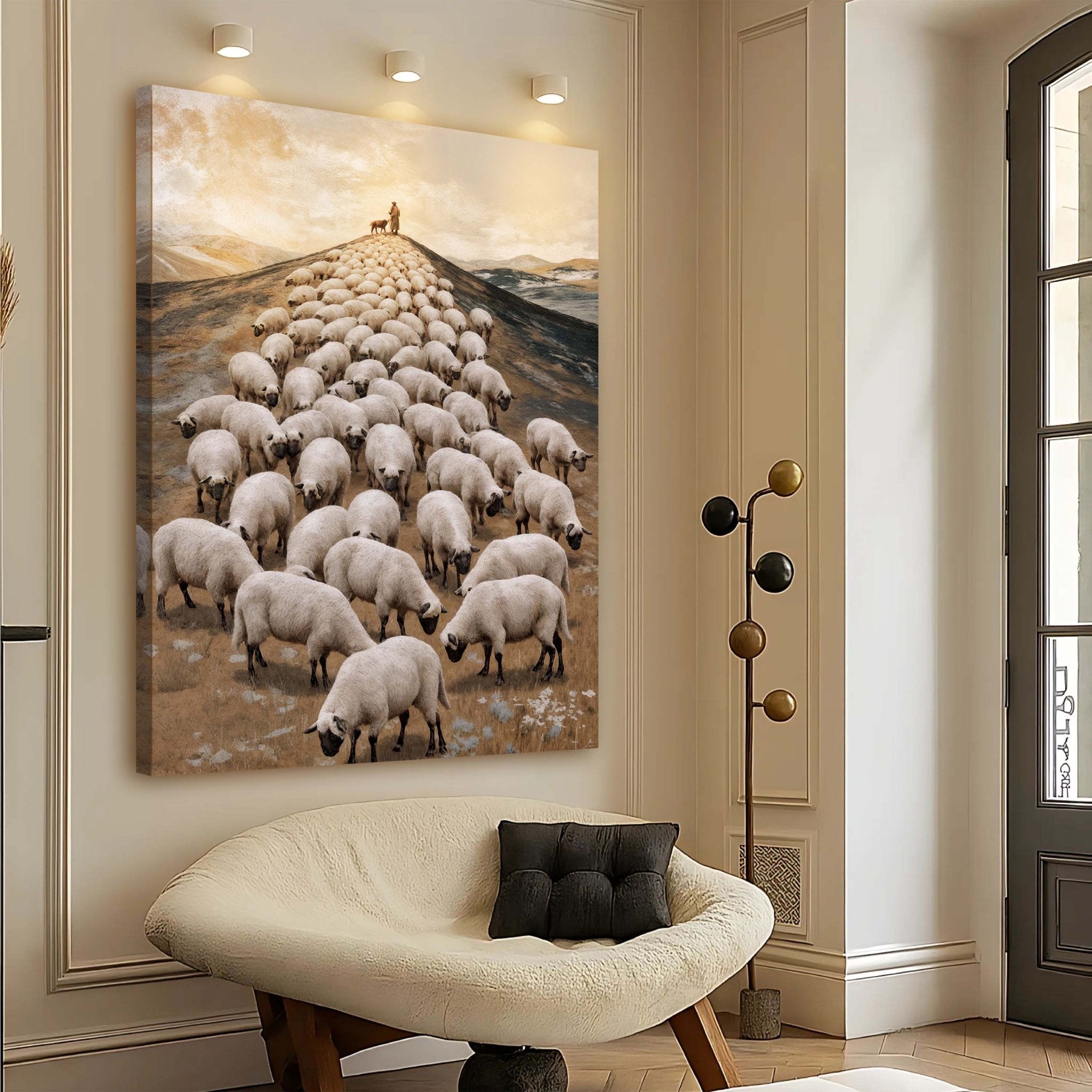Parable Of The Lost Sheep Faith Wall Art II - Two & Gathered