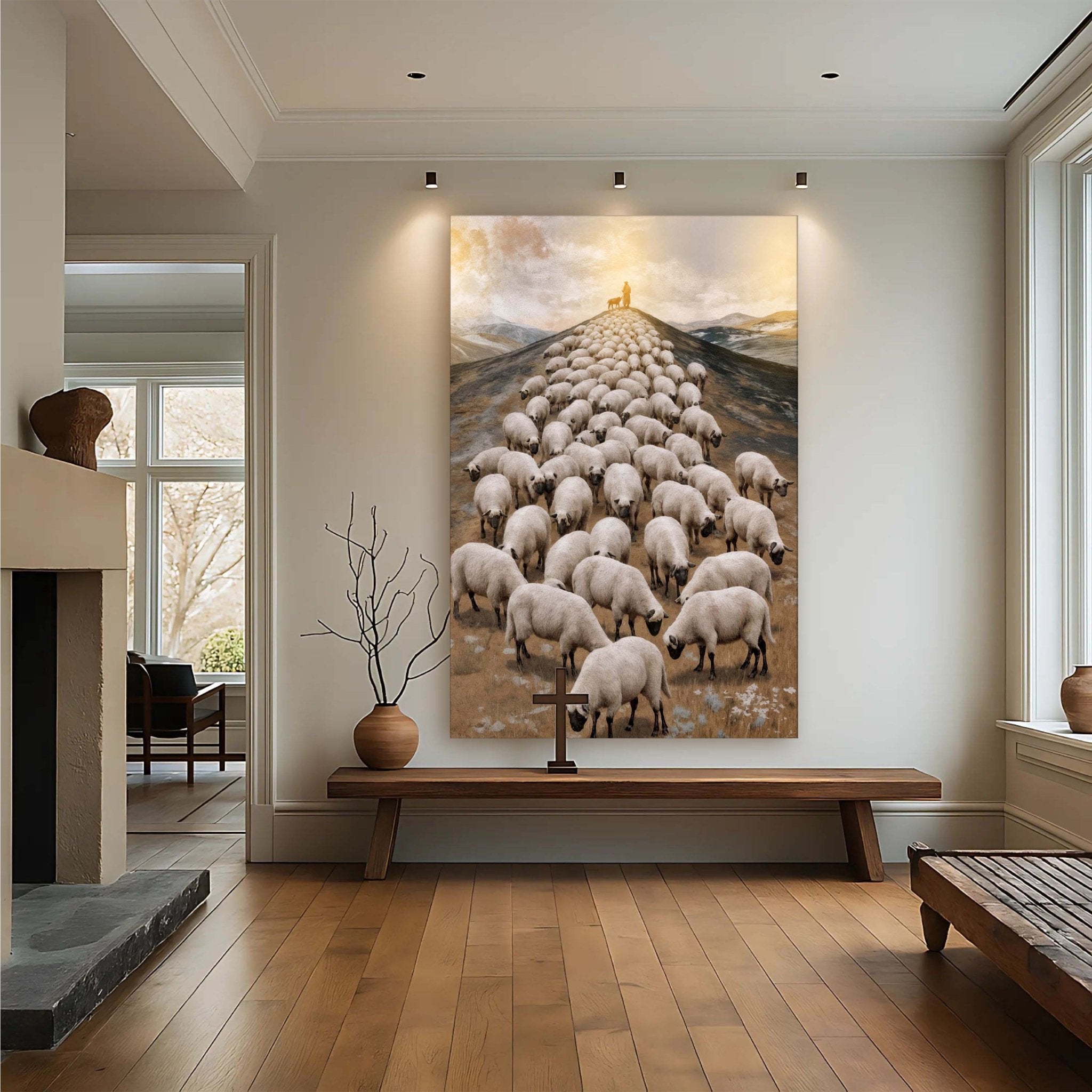 Parable Of The Lost Sheep Faith Wall Art II - Two & Gathered