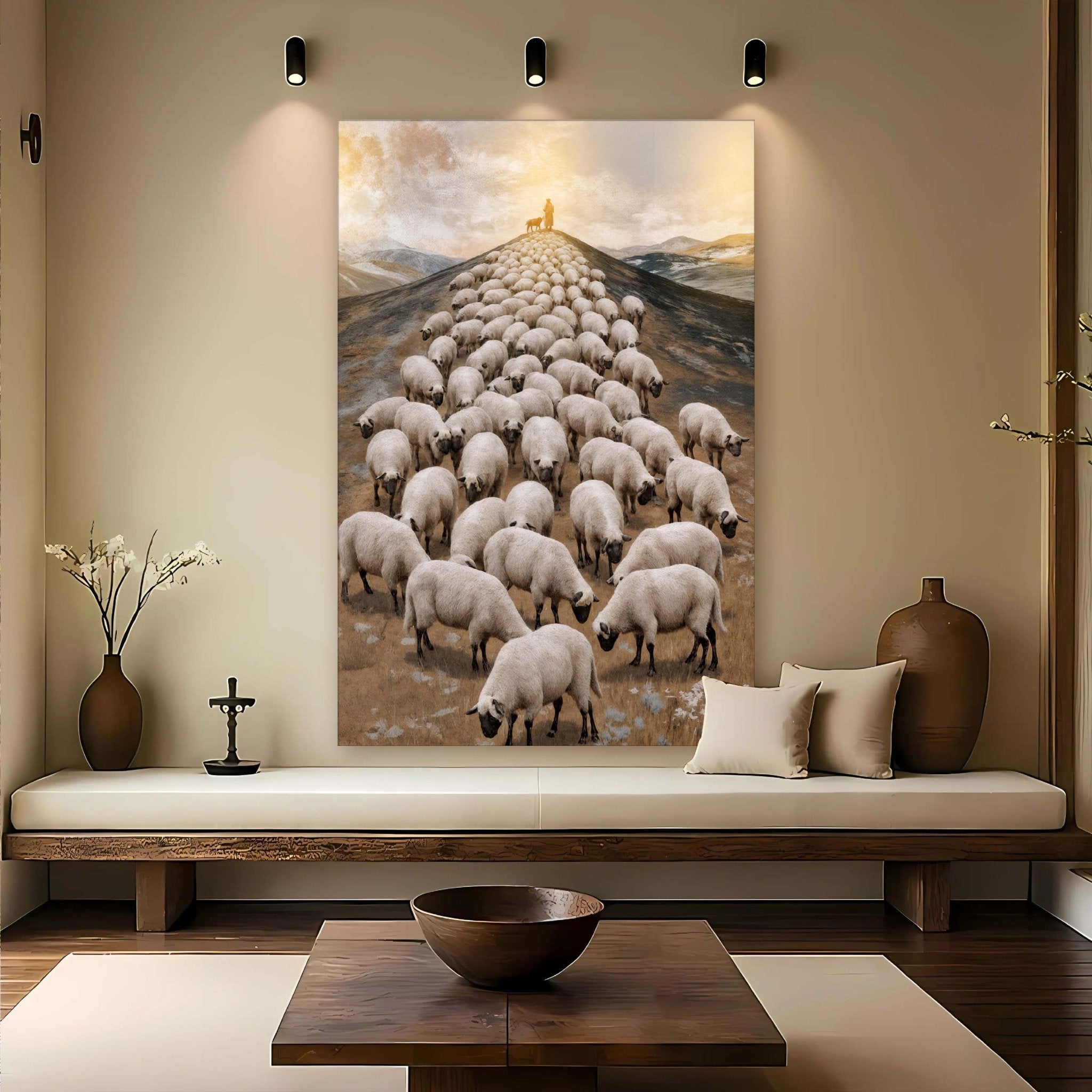 Parable Of The Lost Sheep Faith Wall Art II - Two & Gathered