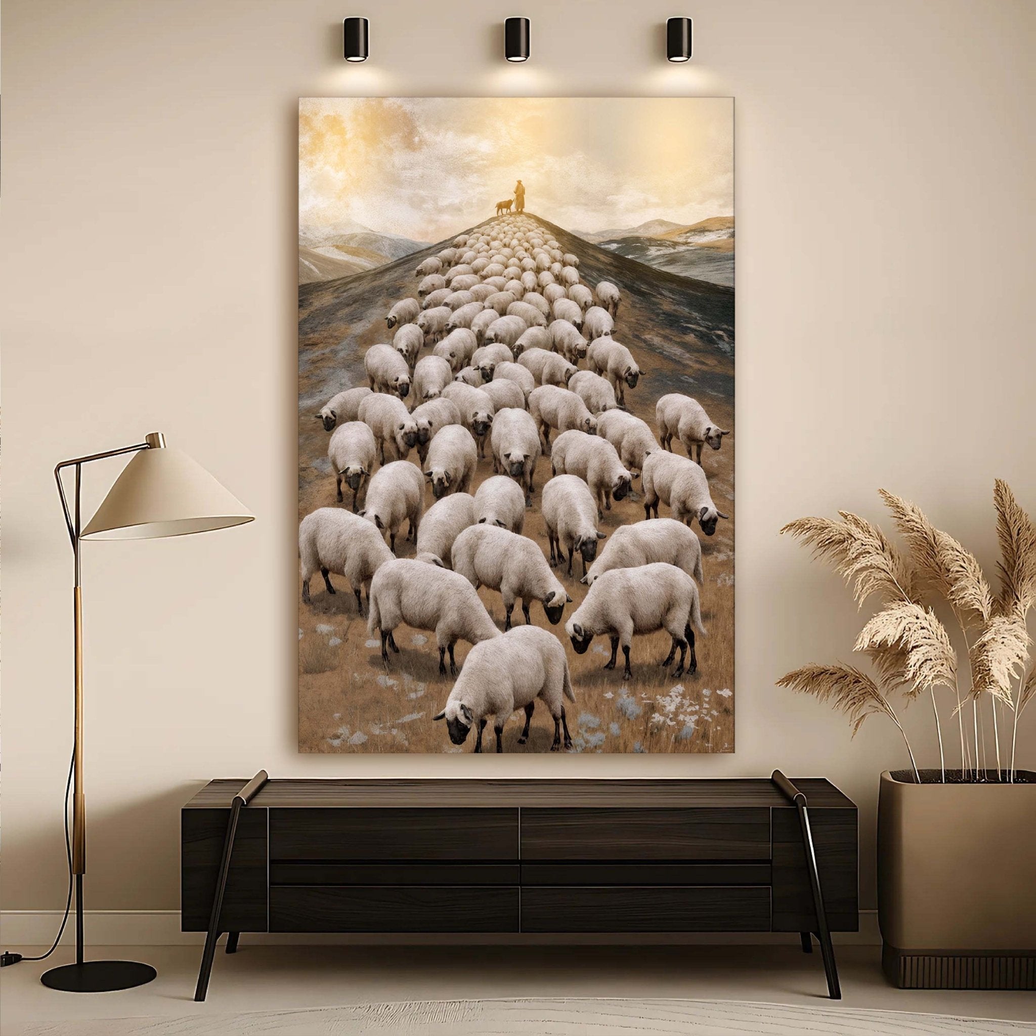Parable Of The Lost Sheep Faith Wall Art II - Two & Gathered