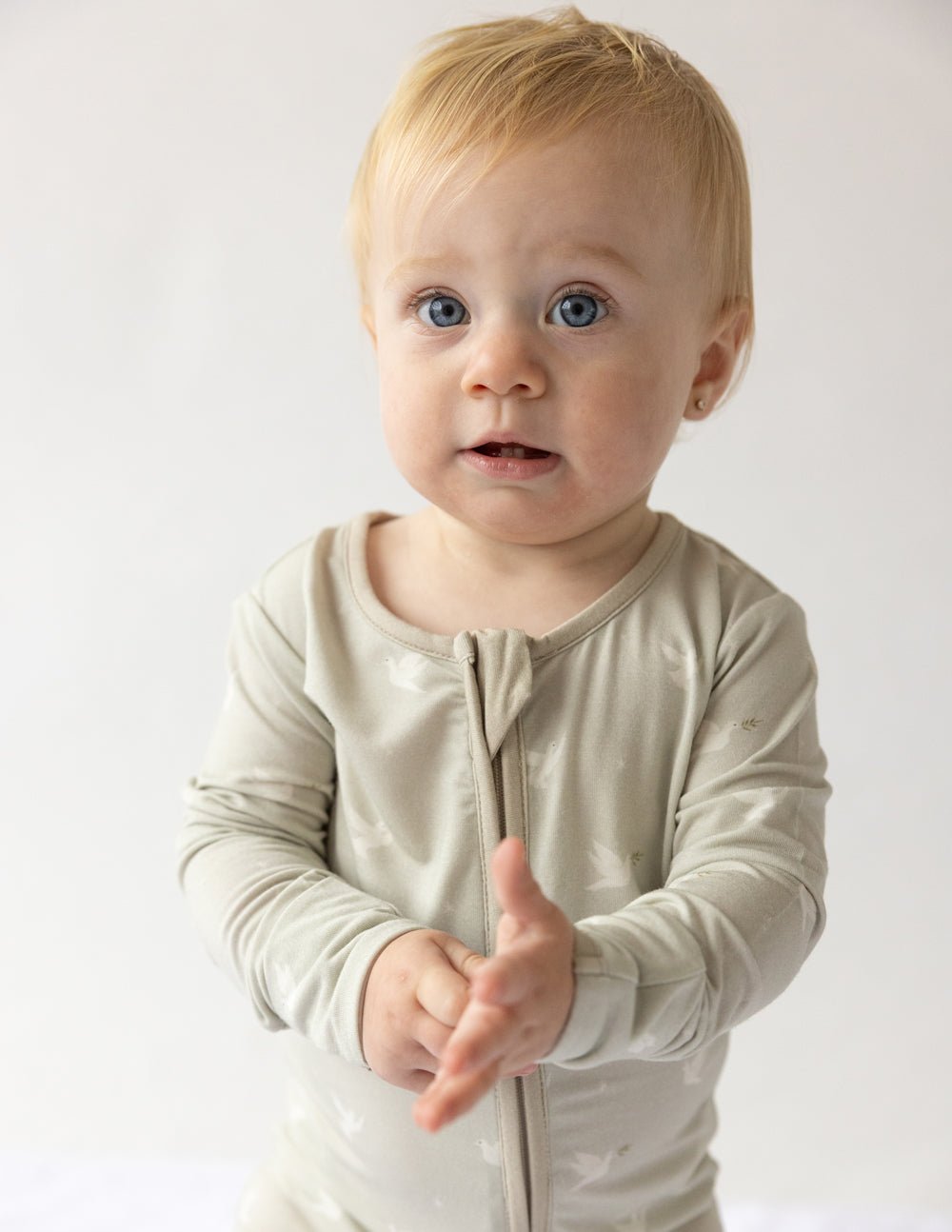 Peace Bamboo Convertible Footed Onesie - Two & Gathered
