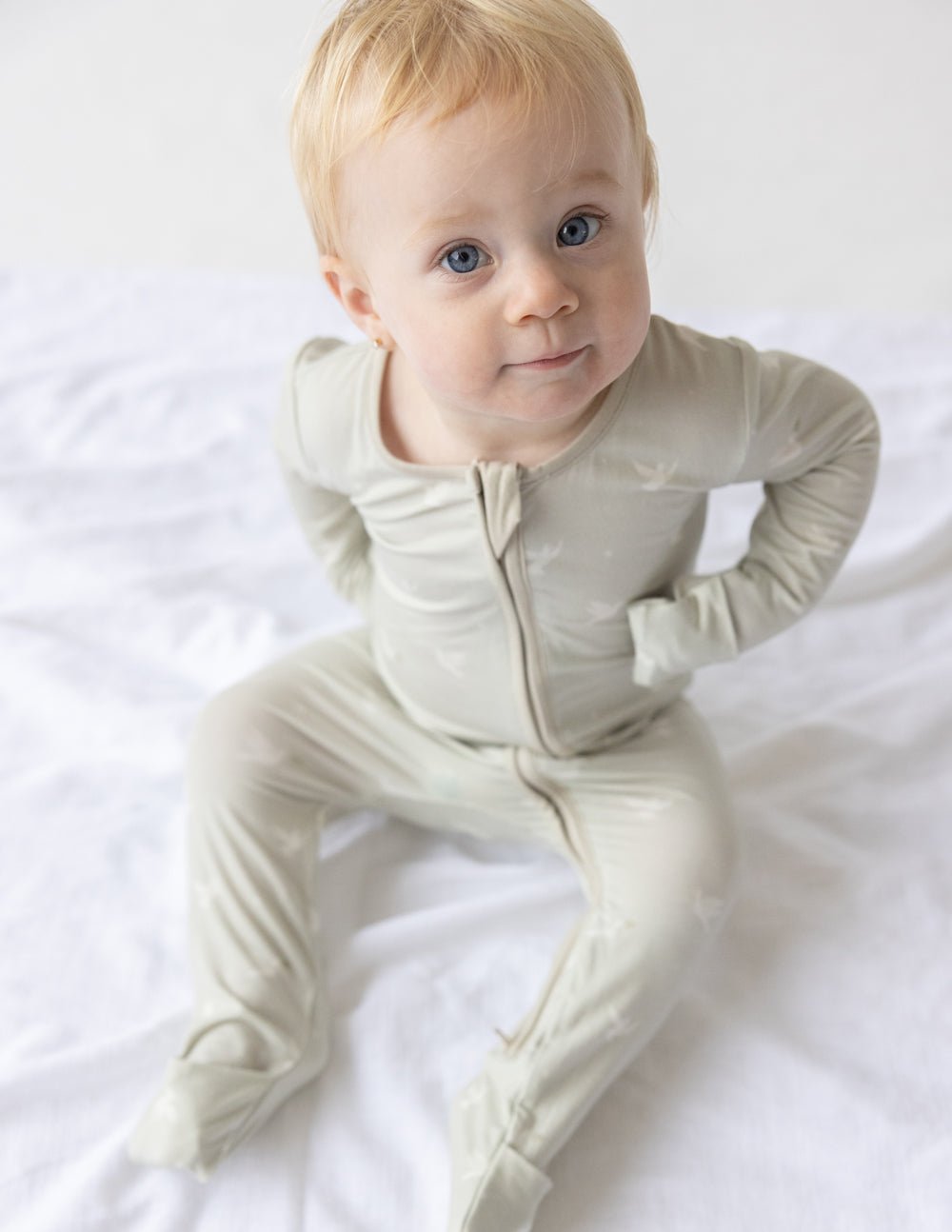 Peace Bamboo Convertible Footed Onesie - Two & Gathered