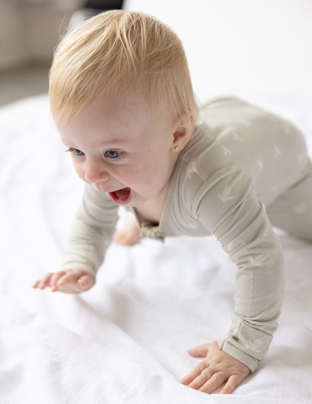 Peace Bamboo Convertible Footed Onesie - Two & Gathered