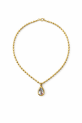 Pear Bezel CZ Necklace - Two & Gathered