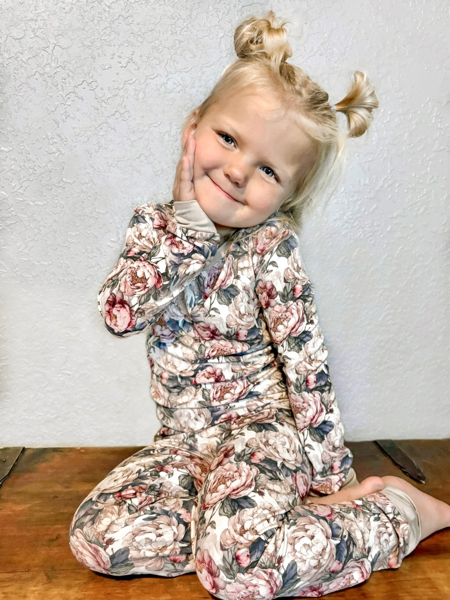 Perfect Peony Vintage Floral Bamboo Set - Two & Gathered