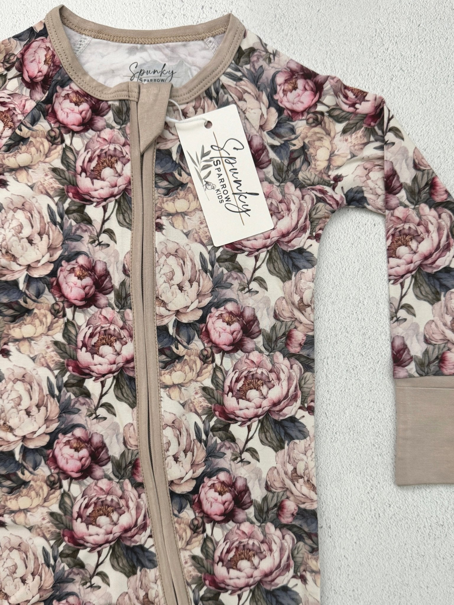 Perfect Peony Vintage Floral Bamboo Zippy - Two & Gathered