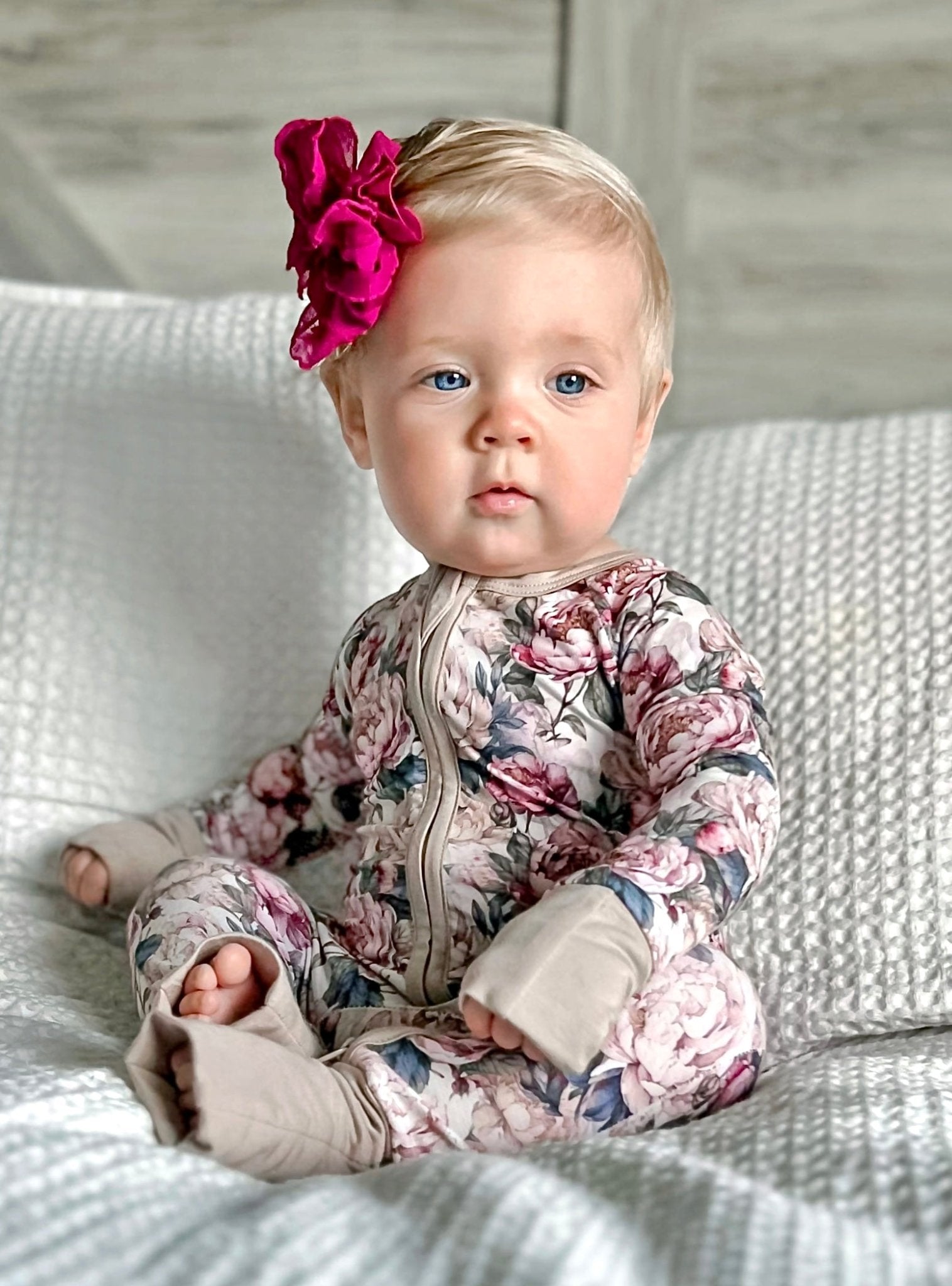 Perfect Peony Vintage Floral Bamboo Zippy - Two & Gathered