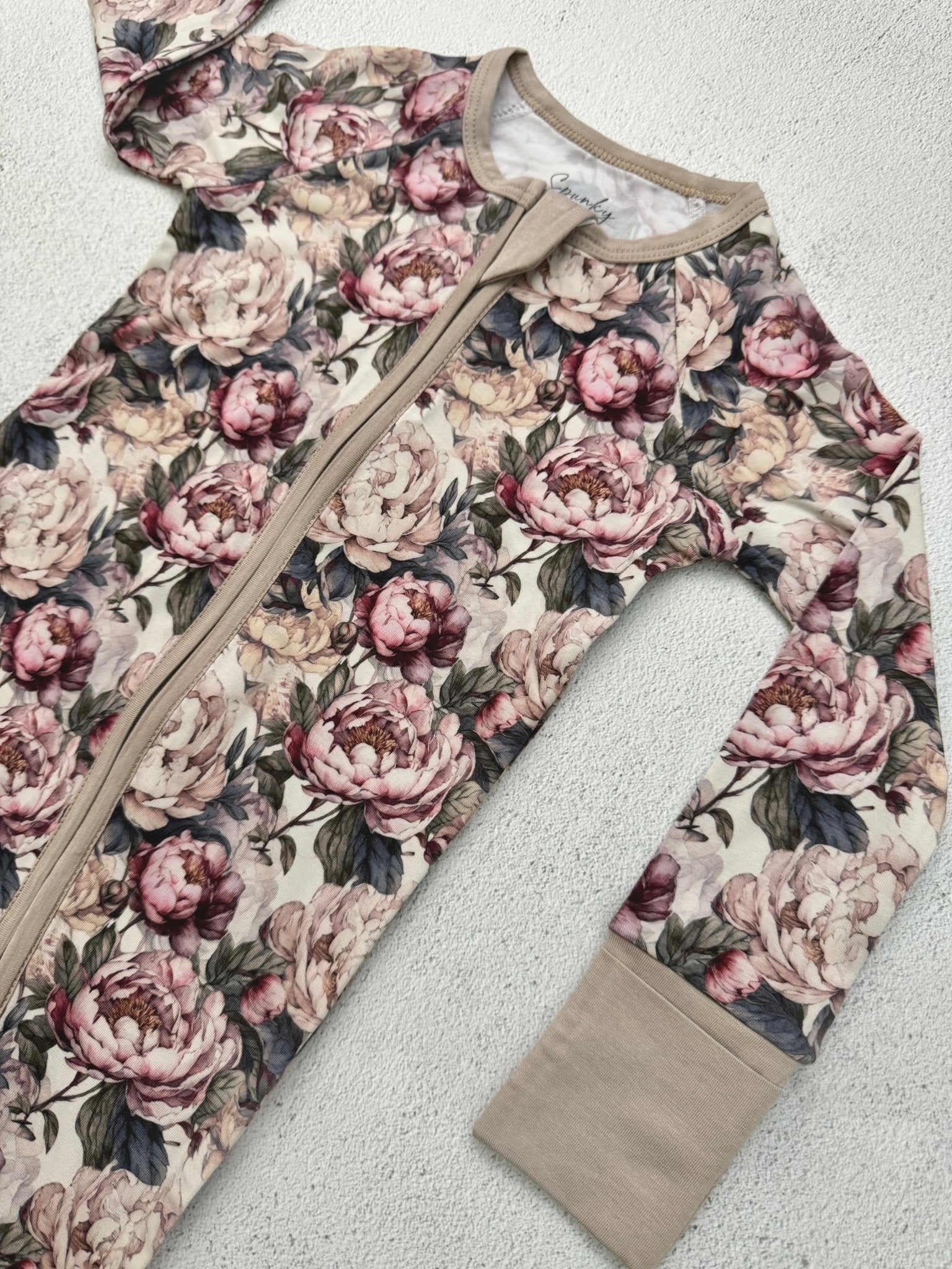 Perfect Peony Vintage Floral Bamboo Zippy - Two & Gathered