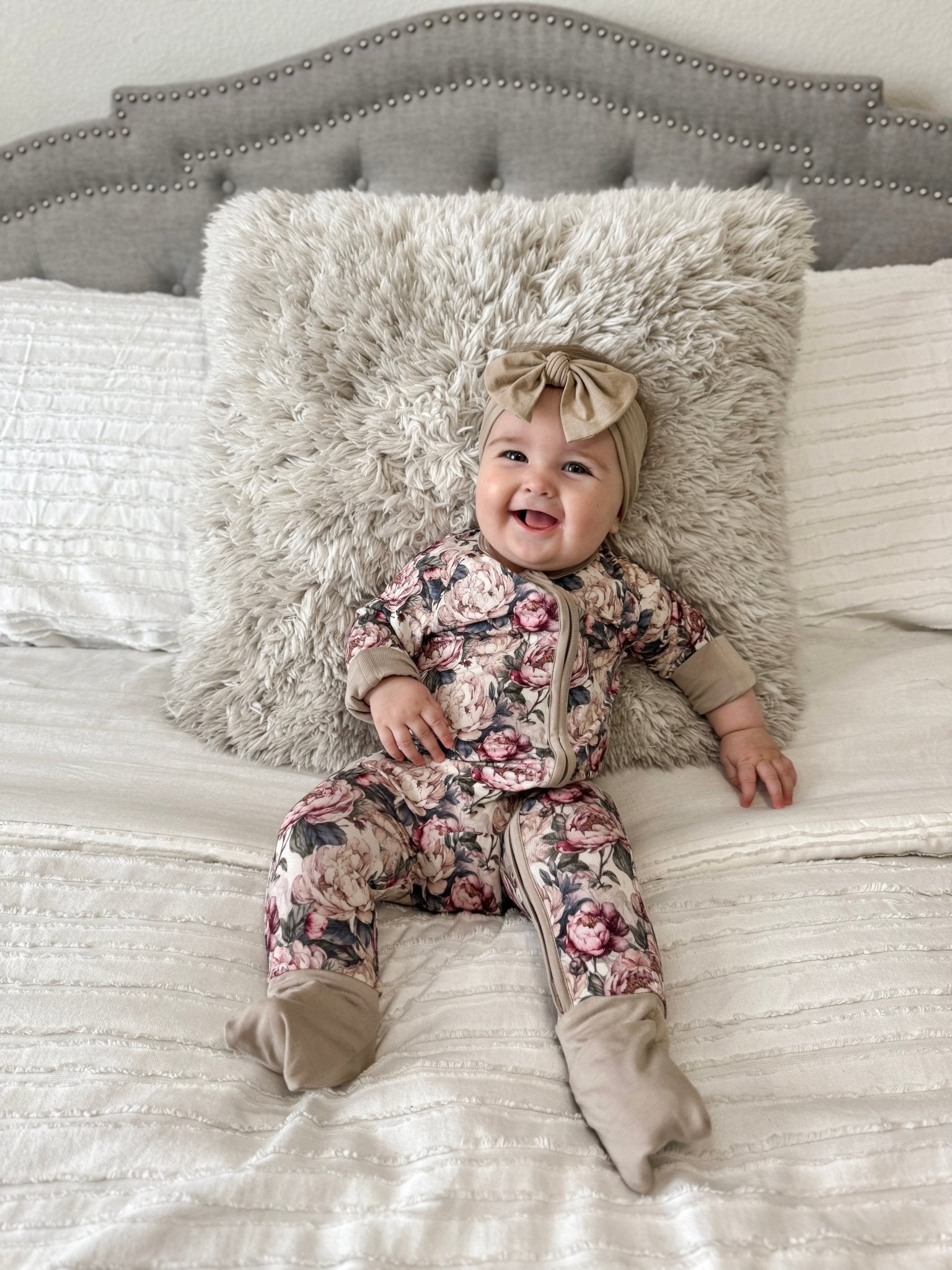 Perfect Peony Vintage Floral Bamboo Zippy - Two & Gathered